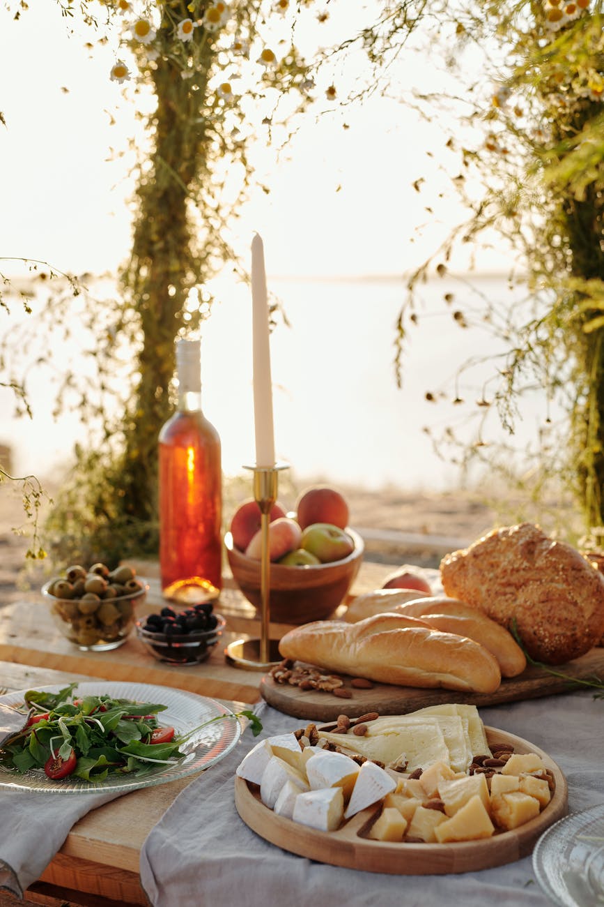 bread food wood beach